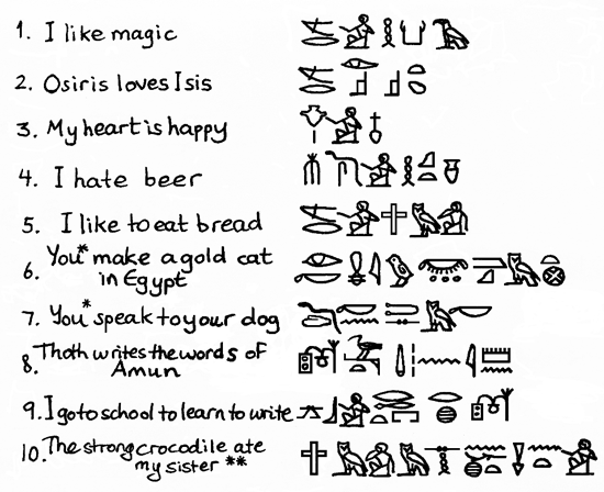 Hieroglyphic Left
